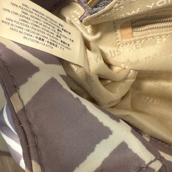 Kate Spade Gray and White Ribbon Nylon Shoulder Bag - Picture 11 of 15